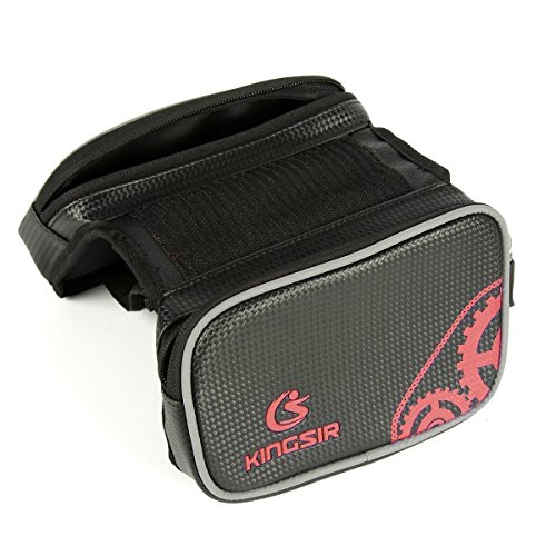 UVISTAR Wasserdicht Fahrradtasche Handyhalterung 5,5 Zoll Lenkertasche Kleine Rahmentasche Abnehmbar Vorne Befestigung am Obenrohr Rennrad für Mountainbike, Fahrradzubehör Smartphone Taschen - 4