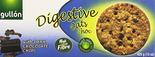 Gullón Digestive Avena Galleta Integral con Avena, Trigo y Gotas de Chocolate Negro - 425 g