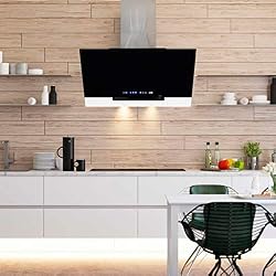 Hotte Kaiser AT 8438 F ECO - 80 cm - En acier inoxydable - Avec verre noir - TouchControl - Avec LED - Avec minuterie - Filtre à charbon