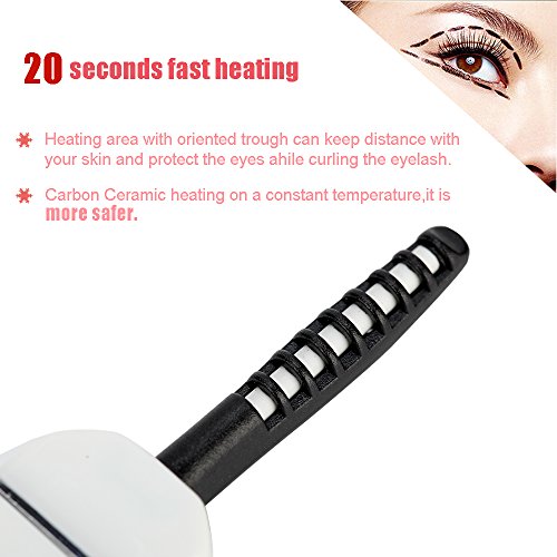 EgoEra Wimpernzange Elektrisch Beheizt Professionelle USB Aufladbare Tragbar Keramik Heizung Geschwungene Wimpern Wimpernformer Eyelash Curler - 7