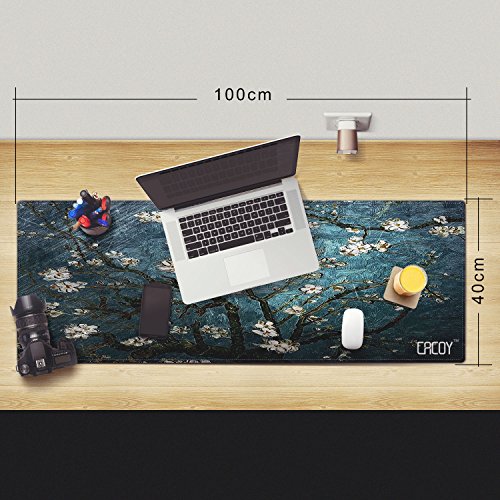 CACOY XL-Großes Gaming Mauspad 1000 x 400 x 2 mm Mausunterlage Büro Schreibtisch Mausmatte Anti-Rutsch Neopren Matte für Maus Keyboard Laptops Computer und mehr - 2