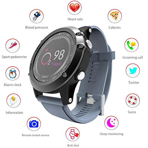 Preisvergleich Produktbild Leegoal Bluetooth Smartwatch, Fitness Tracker Uhr mit Pulsmesser, IP68 Wasserdichte Long Standby Sport Smart Watch mit Kalorien Schrittzähler Schlaf-Monitor für Android IOS Smartphone, Männer Frauen