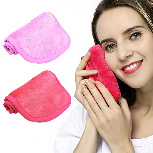 Boodtag Serviette Visage Démaquillante Tissu Microfibre Décapant Débarbouillette Ultra-Douce Chiffon Nettoyant Maquillage Antibactérien - Lot de 2 pcs