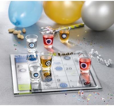 Crystal Clear Shot Glass Shoots and Ladders Bar Game Set by Crystal Clear