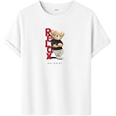 Unisex Oversize Relax Bear Grafik Baskılı Pamuklu Tiş&ouml;rt, Streetwear Tarzı, Premium Baskı