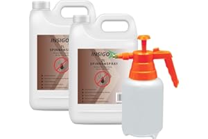 INSIGO 2x2 L + Drucksprüher Spinnenspray - Hochwirksam gegen Spinnen