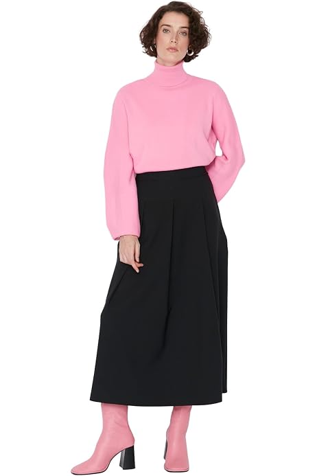 Jupe Trapèze Femme Trendyol - Mini Jupe Basique Polyester-élasthanne