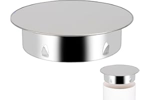 Delsen Tapa para Orificio de Chimenea, Cubierta de Chimenea de Acero Inoxidable, Tapa para Tubo de Estufa, Tapa del Orificio Horno para Tubos, Diámetro de la Base es de 145 mm