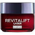 L'Oréal Paris Crema Viso Giorno Revitalift Laser, Per Tutti i Tipi di Pelle, Azione Antirughe e Anti-Età, Pelle più Soda e To