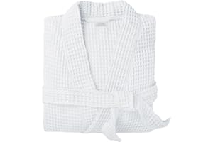 Allure Bath Fashions Unisex Bathrobe Lightweight Textured Waffle Robe - Soft Hotel Dressing Gown, Kimono