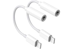 Everdigi Kopfhörer Adapter für iPhone, 2 Stück 3.5mm Kopfhörer Adapter Aux Adapter Klinke für iPhone 14 13 12 11 Pro Max X XS XS Max 8 7