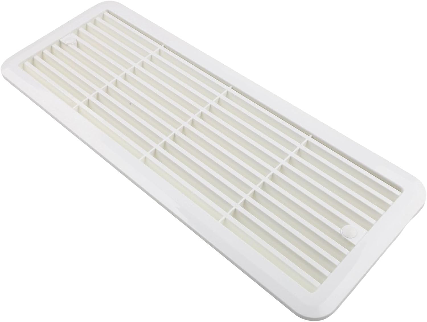 Rejilla de montaje para rejilla de ventilación de nevera de autocaravana, 483 mm x 186 mm, ABS resistente a la intemperie, rejilla de flujo de aire para caravana y autocaravana (62445480) (blanco)