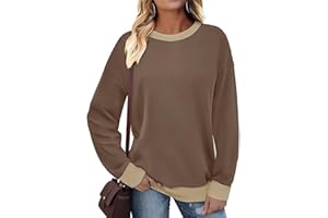 NobSuit Sweatshirt Damen Einfarbiges Langarmshirt Rundhals Damenpullover Oberteile Casual Pullover Essentials Für Frauen Winter T-Shirt Herbstshirt