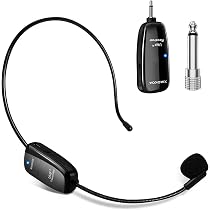 KIMAFUN 2.4G Drahtloses Mikrofon-Set – Headset & Lavalier, Bis Zu 50 M Reichweite, 8 H Laufzeit