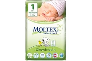 MOLTEX NATURE NO.1 Moltex Nature No. 1 Ökowindeln, Größe 1 (Newborn), 2-4 kg, (1 x 23 Windeln)
