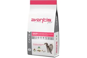 AVANTIS PET NUTRICIÓN INTELIGENTE Avantis Pet Cats - Pienso para Gatos Adultos - 7,5 kg - Fácilmente Digerible con Pescado, Pollo y Cereales - Comida Seca 100% Completa y Equilibrada