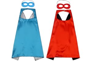 Proumhang Masques de Cape Halloween Noël Carnaval Jour des Enfants Fête d'anniversaire Cosplay Performance Costume Capes de Super-héros pour Enfants de 1 à 9 ans
