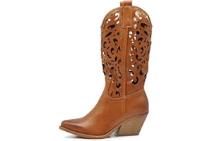 IF Fashion Stivali Stivaletti Texani Cowboy Western Scarpe da Donna Punta Camperos Etnici 629