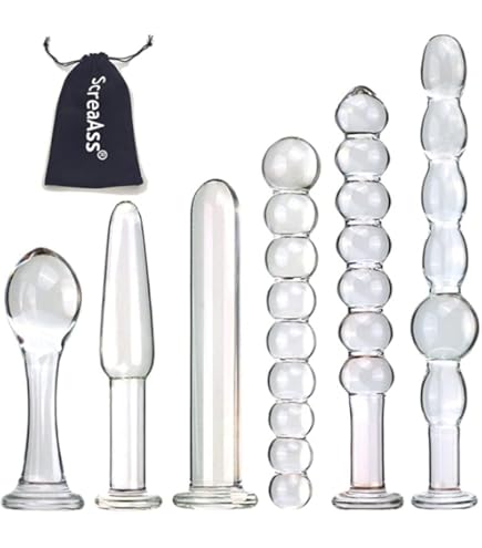 glasdildo mit kugelstruktur Satisfyer Dazzling Crystal 1 | 22 cm | G-Punkt-Dildo | Glasdildo |  Borosilikatglas | Noppenstruktur für mehr Stimulation | Breiter Schaft mit  Wellenstruktur