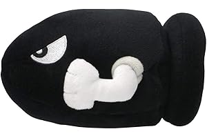 Super Mario AC15UK Bullet Bill Sanei oficjalnie licencjonowany plusz, wielokolorowy