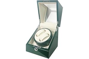 FIMAGO Automatic Watch Winder, Luxury Watch Winder with Lock LED Display Handmade Wooden Watch Box 5 Modes Rotation Timer Function