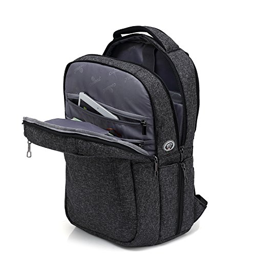 Wasserdicht Rucksack mit USB-aansluiting -Evershop Universal 15 6 Zoll Laptoptasche Diebstahlsicherung kratzfester Slim Backpack f  r Business School 