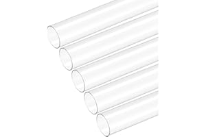 sourcing map Tubo rotondo rigido in policarbonato trasparente, diametro interno 15 mm, diametro esterno 16 mm, diametro esterno 425 mm, ad alto impatto, per illuminazione, modelli, impianti idraulici