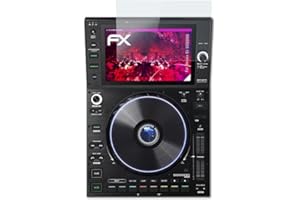 atFoliX Glasfolie kompatibel mit Denon DJ SC6000 Panzerfolie, 9H Hybrid-Glass FX Schutzpanzer Folie