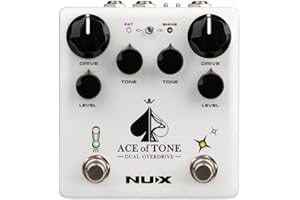 NUX Ace of Tone - Pedal de sobremarcha apilado doble, NDO-5, color blanco