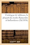 Image de Catalogue de tableaux, la plupart des écoles flamandes et hollandaises, et provenant de l'étranger