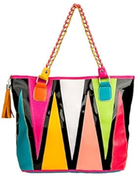 Vangoddy , Damen Tote-Tasche bunt mehrfarbig
