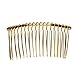 18-Teeth Metal Hair Comb Slide Pin for Hair Styling 5Pcs Gold