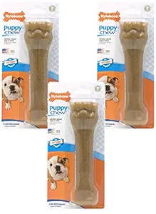 (3 Pack) Nylabone Just for Puppies Chicken Flaored Bone Teething Chew Toy - Size Souper/XL