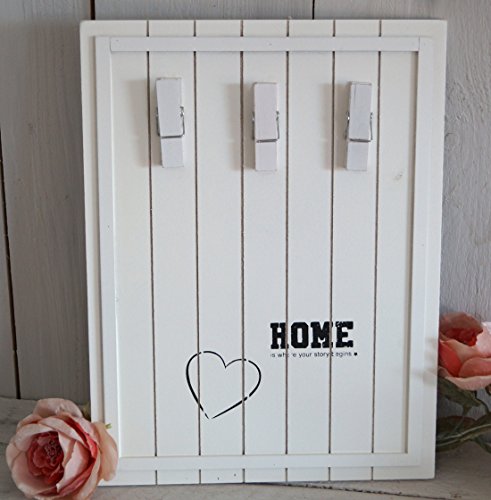 Memoboard im Landhausstil mit Herz – HOME – 40cm - 3