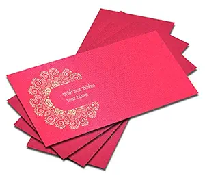 Brown Cloud Customised Exclusive Designer Satin Magenta (Pink) Shagun/Money/Gift Envelope/Cover/Lifafa for Gift/Festival with Personalized Text Message/Name/Photo (001) (20)