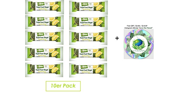 Bio Superfood Riegel Spirulina Zitrone 10er Pack 10 X 40 G Amazon De Lebensmittel Getranke