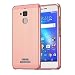 Produktbild HICASER Luxus Chrom Bumper Hülle für Asus ZenFone 3 Max ZC520TL 5.2" Case Ultra Slim Brushed Metall Aluminium + Kunststoff Handytasche Schutzhülle protective Cover Rose Gold
