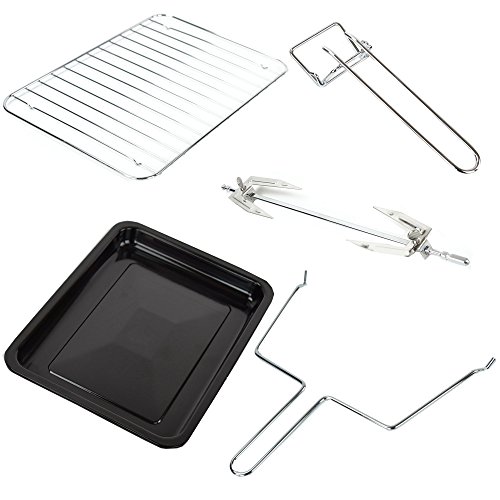 Syntrox Germany 26 Liter Mini Stand Backofen mit Umluft und Drehspieß kleinküche Minieküche mit 2 Kochplatten Miniofen Minibackofen Pizzaofen - 7