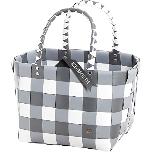 ICE-BAG Mini-Shopper "5008-63" Witzgall Original Einkaufskorb grau-weiß