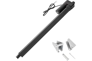 Jvnvlki Course 500 mm - 3000 N - Étanche IP65 - Entraînement linéaire 12 V - Moteur linéaire 5 mm/s - Avec étriers de montage pour porte Lift Coop, armoire, ouvre-fenêtre, ouvre-porte, domotique