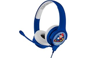 OTL TECHNOLOGIES Auriculares interactivos OTL Technlogies Mario Kart, con Cable, micrófono Incluido, para niños (Producto con Licencia Oficial), Blue