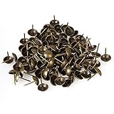 clavos con hilo Yibuy 100PCS Muebles de madera Tachuelas de bronce Espárragos 16 mm Longitud