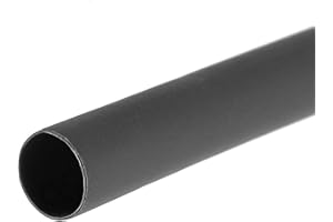 TOP-VIGOR Tubo Termorretráctil 5mm con, Longitud 3 m, Relación 2:1, Aislante Eléctrico Impermeable para Reparaciones de Cables, Conectores, Manguito Negro