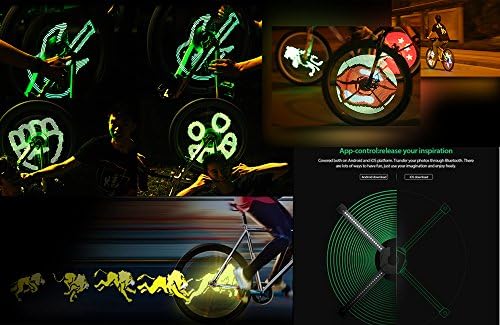 Bluetooth Intelligent Control Wheel Light Bicycle Light Bike Wheel LED Lights 96 Pieces RGB Support APP