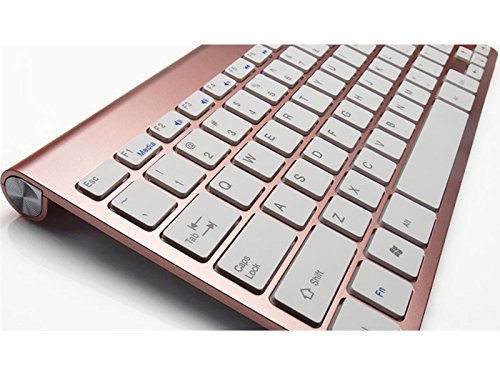 Preisvergleich Produktbild OHlive Großartig Ultradünne USB Wireless Ergonomic Soundless Tastatur (Roségold)