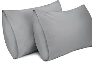 Lirex Zestaw 2 poszewek na poduszkę 40 x 70 cm – 100% bawełna, antracytowe, hipoalergiczne, certyfikat Oeko-Tex, ciemnoszare