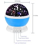 Sternenhimmel Projektor Baby Nachtlicht 360 Grad drehbar Star Projektor Romantische LED Lampe entspannende Stimmung für Bbay, Kinder, Haus, Schlafzimmer, Kinder Zimmer, Hochzeit, Geburtstag, Parteien (Blau) VOSMEP SH34 - 2