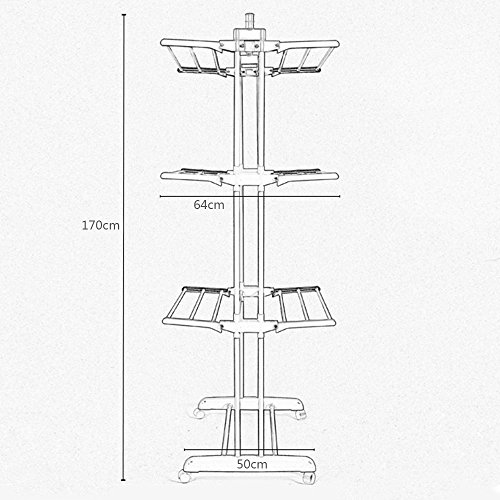 OGORI Dry Multiflex Turmwäscheständer mit höhenverstellbaren und rausnehmbaren Trockenregalen - 3