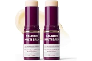 NICOONIU 2pcs Calcium Multi Balm,Calcium Volume Multi Balm,Wrinkle Core Stick,Korean Collagen Moisturing Stick,Anti-aging, Hydrating, Almond & Vitamin E for Lip Balm Eye Cream Neck