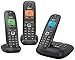 Produktbild Gigaset A540 A Trio Dect-Schnurlostelefon mit Anrufbeantworter, incl. 2 zusätzlicher Mobilteile, anthrazit/schwarz
